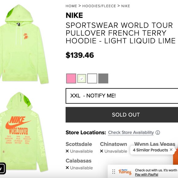 Nike Hoodie NSW Pullover French Terry World Tour - Picture 4 of 4